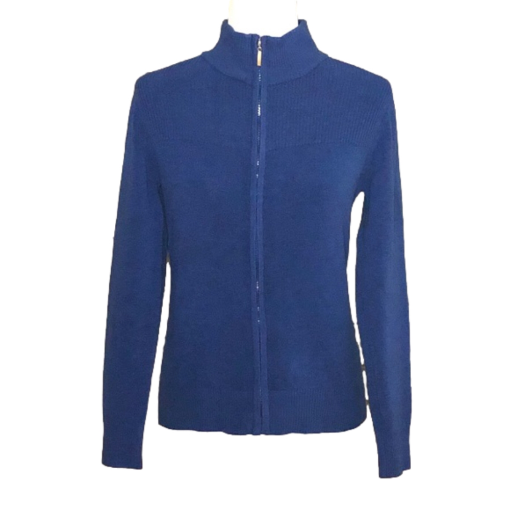 Venice Blue zip-up cardigan